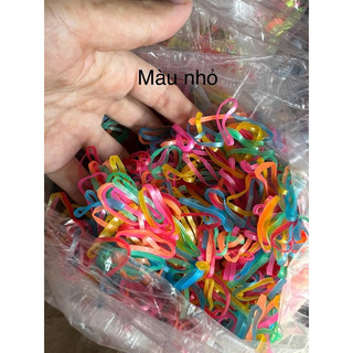 1kg chun buộc tóc nhiều màu:chun đen,socola,