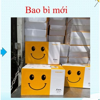 1 thùng (30 gói) Giấy ăn gấu trúc SAKARA mặt cười 1 tờ 4 lớp mềm dai không bụi giấy lau an toàn cho sức khoẻ