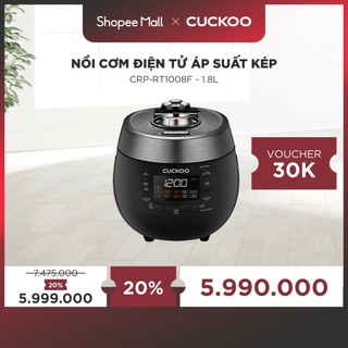 Nồi cơm điện tử áp suất Cuckoo 1.8 lít CRP-RT1008F - Lòng nồi phủ men chống dính XWall Diamond - Hàng chính hãng