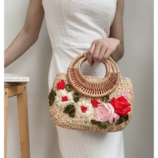 Túi lục bình  bầu  quay mây size  30x10xh28