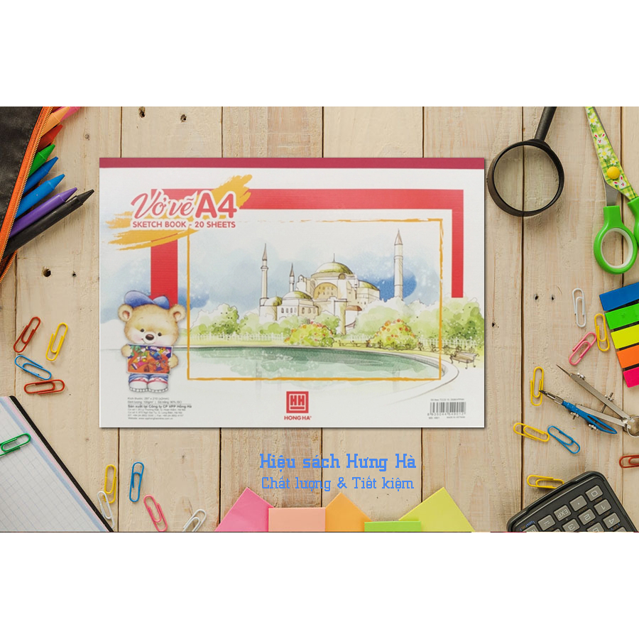Vở vẽ A4 Hồng Hà 4901 (20 tờ/tập)