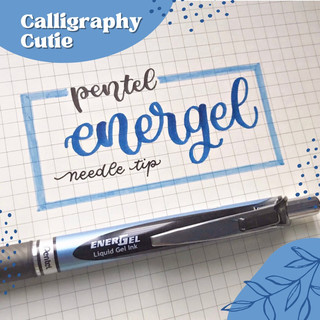 Bút gel đen đi nét - Pentel Energel Needle tip ngòi 0.5 mực siêu nhanh khô