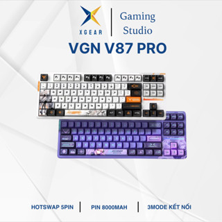 Bàn Phím Cơ VGN V87 Pro MẠCH XUÔI Keyboard Bộ Bàn Phím Cơ Wibu 3 mode RGB- hàng Chính Hãng