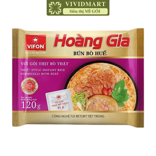 - VIFON - Bún Hoàng Gia hương vị Bún Bò Huế (có thịt thật) (120g/gói) - Bún Bò Huế ăn liền, Bún Bò Huế Hoàng Gia
