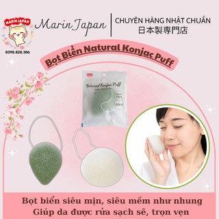 Miếng bọt biển Konjac giúp rửa mặt sạch hơn hàng nội địa Nhật Bản an toàn với da
