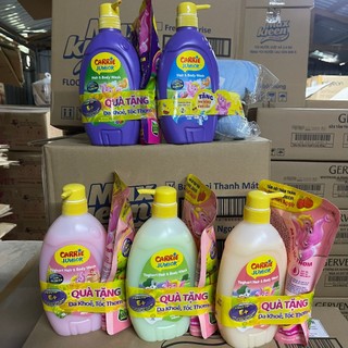 NEW Sữa Tắm Gội cho bé Carrie Junior DƯA LƯỚI, SỮA CHUA, NHO,CHERRY,SỮA+ VOI BÔNG DỄ THƯƠNG (700G)