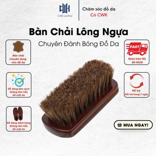 Bàn chải lông ngựa chuyên đánh bóng giày, túi, ví da