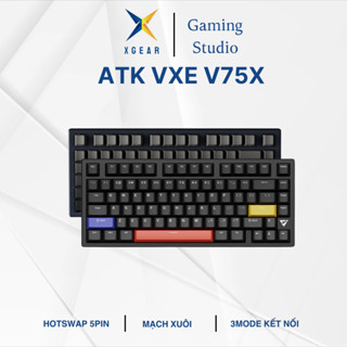 Bàn phím cơ không dây VXE ATK V75X | Nhôm CNC | Hotswap | 1ms | RGB