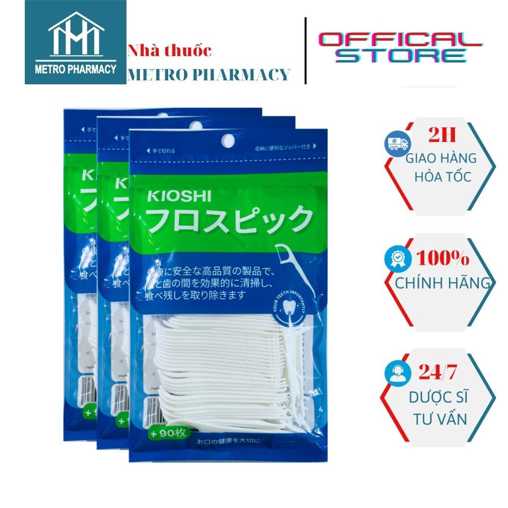  Tăm chỉ nha khoa KIOSHI-Bảo vệ răng miệng chống sâu răng giúp răng chắc khỏe-Tăm kẽ răng sợi nhỏ công nghệ Nhật Bản 