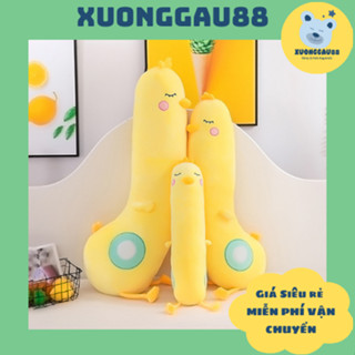 Đồ Chơi Gấu Bông Gà Vàng Dài, Gối Ôm Gà Vàng cho bé và cho Mẹ Bầu Siêu Đáng Yêu