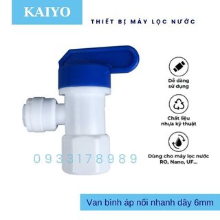 Van bình áp máy lọc nước ro - van nhựa đấu nối nhanh
