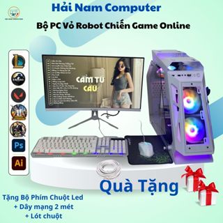 Bộ Máy Tính PC Vỏ Robot Trắng Chơi Mọi Game Online Liên Minh Fifa, Đột Kích,Aoe, GTA 5 - Bảo Hành 2 Năm Chính Hãng