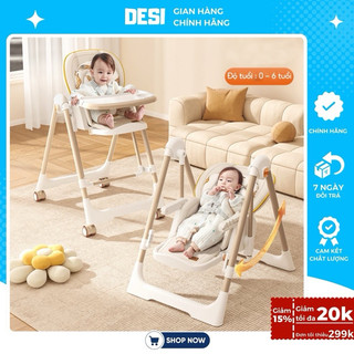 Ghế Ăn Dặm Cho Bé Kèm Bập Bênh Cao Cấp Nhiều Chế Độ Có Thể Gấp Gọn