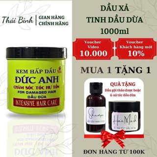 Dầu hấp - ủ xả - tinh dầu dừa đức anh - 1000ml