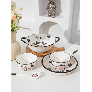 Set Bát Sứ Bò Sữa 6 Món