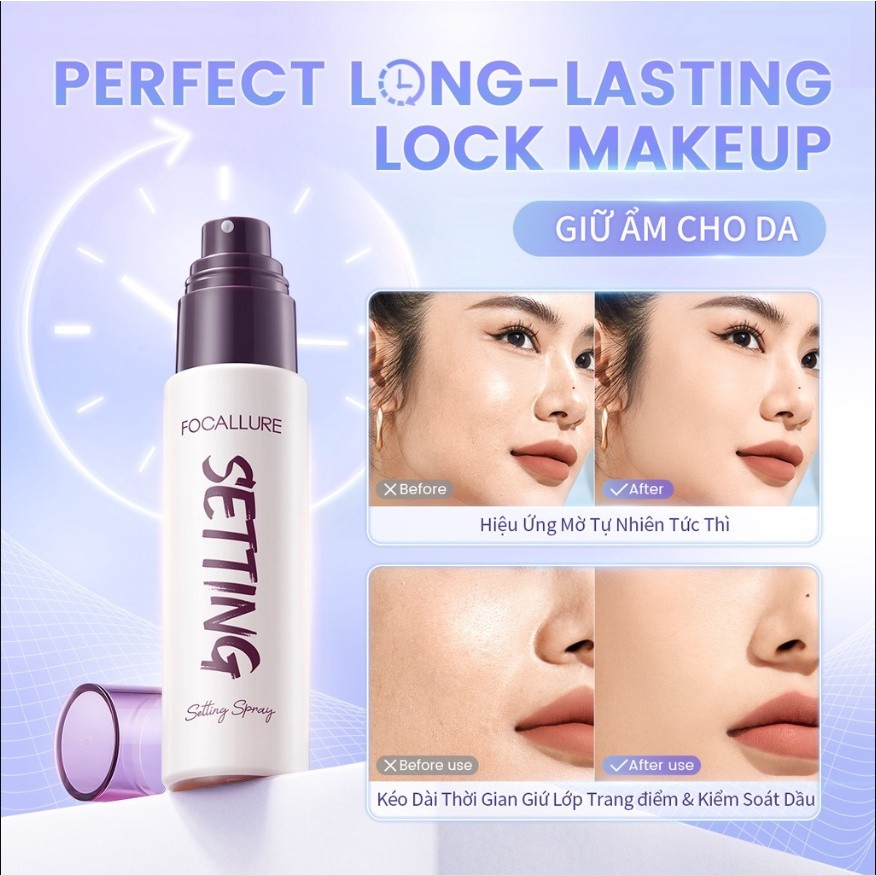 Xịt Khóa Nền Giữ Lớp Make Up FOCALLURE Long Lasting Setting Spray 65ml FA-352