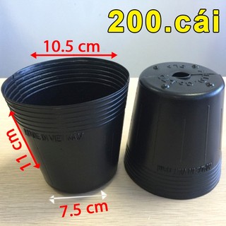 200 Chậu nhựa ươm cây C5 Vĩ Hiền miệng.đáy.cao 10.5x11x7.5 nhựa pe dẻo bền--77202