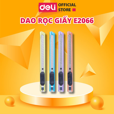 Dao Rọc Giấy Nhỏ DELI - 1 Chiếc Màu Ngẫu Nhiên, Loại 13 Lưỡi Dao Bằng Thép Hợp Kim SK5 Sắc Bén