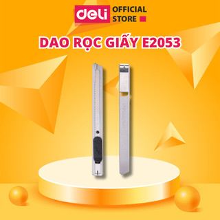 Dao Rọc Giấy Deli Cỡ Nhỏ Tiện Dụng, An Toàn Lưỡi Thép SK5 Sắc Bén, Siêu Bền Dùng Trong Văn Phòng