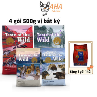 Thức Ăn Cho Chó Taste Of The Wild (Bao 500g & 2kg) - Hỗ Trợ Mượt Lông, Cơ Khớp, Hệ Tiêu Hoá, Hệ Miễn Dịch Khoẻ Mạnh