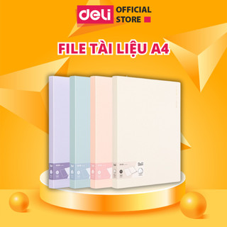 File tài liệu file lá học sinh deli đa năng a4 tệp đựng tài liệu văn phòng 20 30 40 trang màu pastel