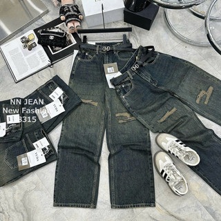 Quần jeans bò dáng xuông chất co giãn hàng QCL1