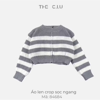 Thanh lý áo len dệt sọc thiết kế The Ciu
