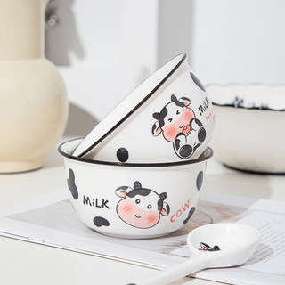 Set Bát Sứ Bò Sữa 6 Món