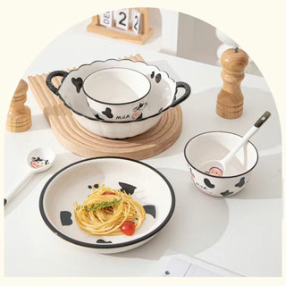 Set Bát Sứ Bò Sữa 6 Món