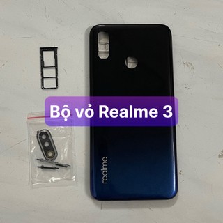 bộ vỏ Realme 3 ,kèm khay sim,phím,kính camera