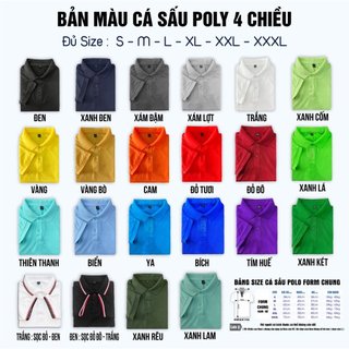Áo polo đồng phục gia đình công ty, bo tay viền cổ nhẹ nhàng, phối đồ lịch sự