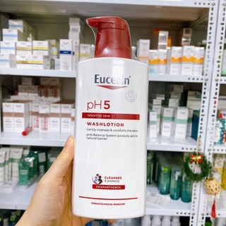 Sữa Tắm Và Rửa Mặt Dành Cho Da Nhạy Cảm Eucerin pH5 Washlotion 400ml