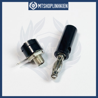 Jack cắm bắp chuối 4mm đực cái 2 màu đen đỏ