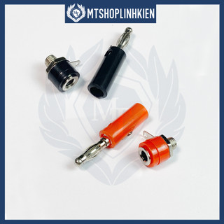Jack cắm bắp chuối 4mm đực cái 2 màu đen đỏ
