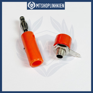 Jack cắm bắp chuối 4mm đực cái 2 màu đen đỏ