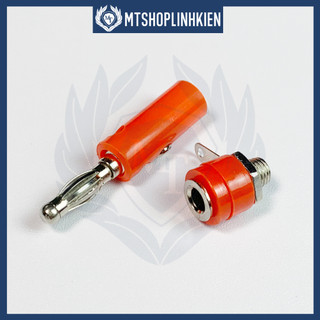 Jack cắm bắp chuối 4mm đực cái 2 màu đen đỏ