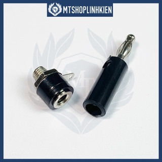 Jack cắm bắp chuối 4mm đực cái 2 màu đen đỏ