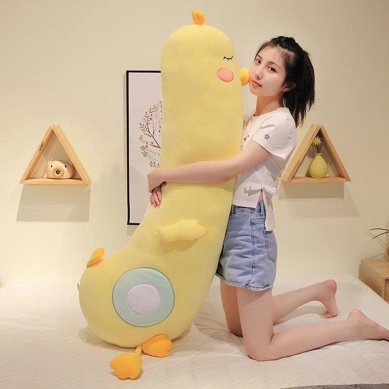 Gấu bông  gối ôm gà vàng , vải miniso mềm mịn bông gòn cao câp , gối ôm