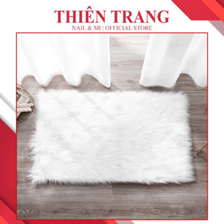Thảm lông chụp ảnh nail - thảm lông trang trí nail spa- bàn trang điểm -thảm lông decor chụp ảnh