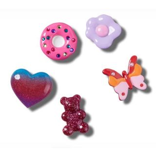 CROCS CHARM_PURPLE AND PINK FUN 5 PACK