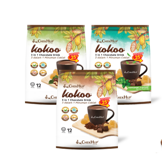 Sữa Socola Chek Hup Kokoo 3in1 ( Chocolate / Chocolate Hazelnut / Chocolate Peppermint )