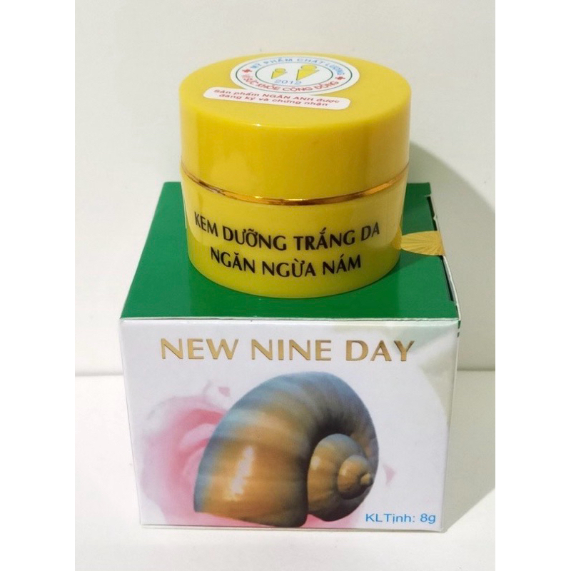 KEM ỐC SÊN NEW NINE DAY DƯỠNG DA NGỪA NÁM LINH CHI NGÂN ANH 8G