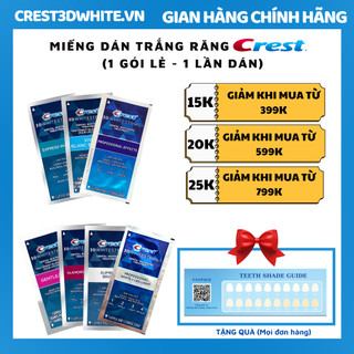 Miếng dán trắng răng Crest 3D White tẩy trắng răng 1 GÓI CHÍNH HÃNG