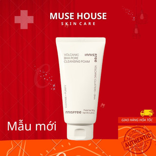 Sữa Rửa Mặt Tro Núi Lửa Giảm Đầu Đen, Bã Nhờn Innisfree 150ml - Muse House
