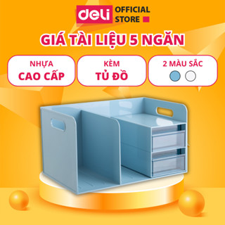 Giá Tài Liệu 5 Ngăn Deli, Kệ Giấy Tờ Hồ Sơ Văn Phòng Kèm Tủ Đồ Giá Sách Nhựa Lưu Trữ Tiện Lợi