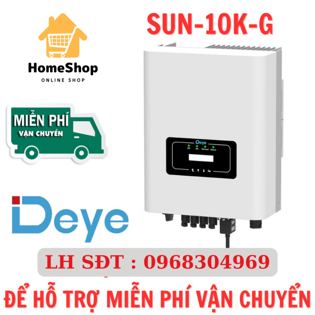 Biến tần hòa lưới DEYE 10KW 1 PHA | Inverter DEYE 10KW SUN-10K-G 1 PHA
