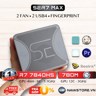   SER7 MAX - Beelink AMD Ryzen 7 7840HS RADEON 780M Máy tính Mini PC Minisforum R7 7840
