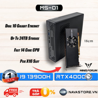 [NAVA] MS-01 Mini Workstation SFP+ 10Gbps Minisforum băng thông 10GB Máy trạm nhỏ gọn PCIE x16