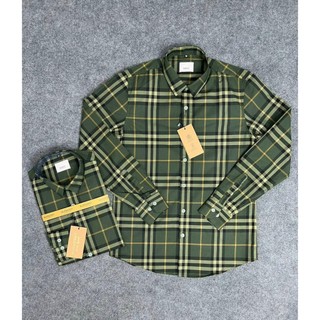  Áo sơ mi nam dài tay kẻ sọc caro xanh BBR chất vải cotton dày dặn hàng quảng châu cao cấp 