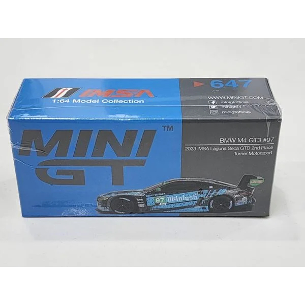 MINI GT(647) 1/64 BMW M4 GT3 #97 Turner Motorsport IMSA 2023 Laguna Seca GTD 2nd Place LHD